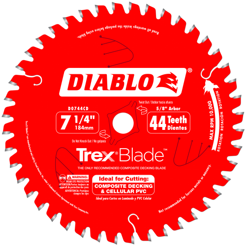 Diablo TrexBlade-Composite Material Plastic 7 1/4 - 12'