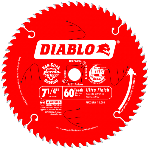 Diablo Ultra Finish Saw Blade 6 1/2" 10" PR Diamond