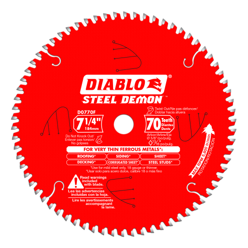 Diablo Thin Metal Cutting Blades 7 1/4