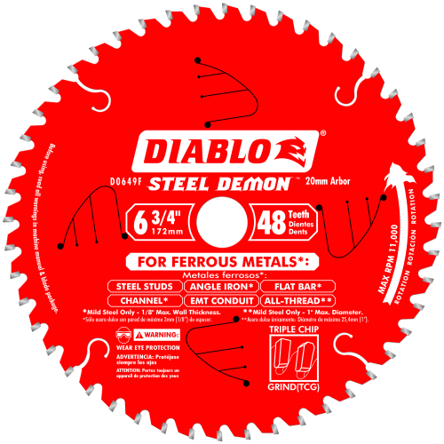 DIABLO - STEEL DEMON Medium Metal  5 3/8 - 7 1/4