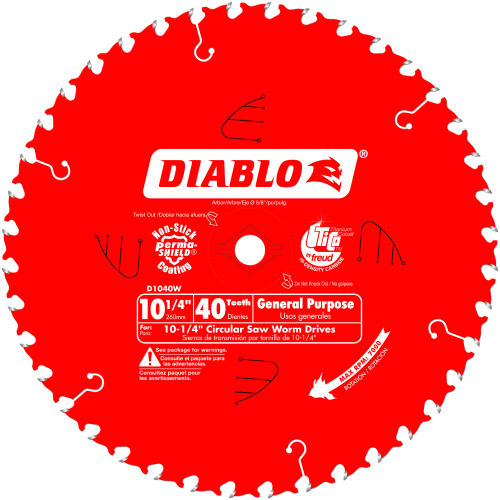 DIABLO  D1040W 10‑1/4 in. x 40 Tooth General Purpose Beam Saw Blade