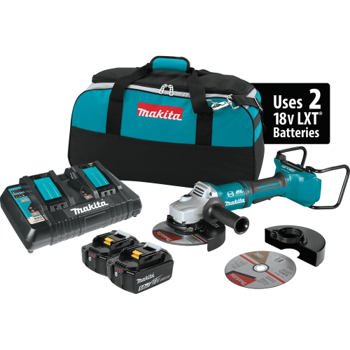 Makita XAG12PT1  18V X2 LXT® Lithium‑Ion (36V) Brushless Cordless 7 Paddle Switch Cut‑Off/Angle Grinder Kit, with Electric Brake (5.0Ah)