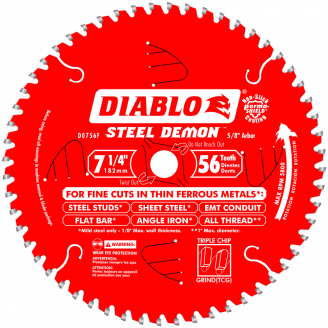 Diablo Thin Metal Cutting Blades 7 1/4"