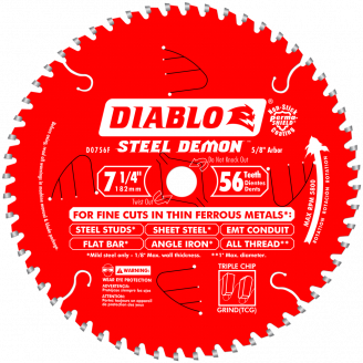 Diablo Thin Metal Cutting Blades 7 1/4