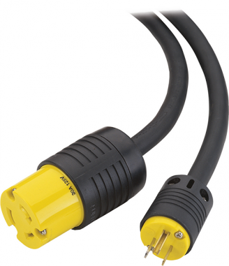 Electric Cords with Twist lock Plug to Straight Plug 50' & 100"
