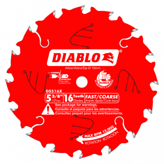 Diablo # D0518X  5‑1/2 in. x 18 Tooth Fast Framing Trim Saw Blade