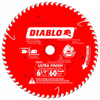 Diablo Ultra Finish Saw Blade 6 1/2 - 10