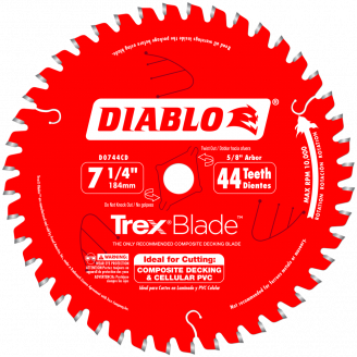 Diablo TrexBlade-Composite Material Plastic 7 1/4" - 12'