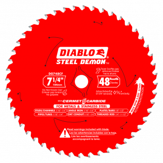 DIABLO - STEEL DEMON  Medium  Metal and Stainless Steel Cutting Saw Blade  7 1/4"- 14"