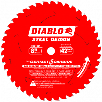 DIABLO - STEEL DEMON 8 Thick Metal and Stainless Steel Cutting Saw Blade