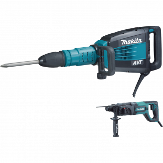 Makita HM1214CX 27 lb. AVT® Demolition Hammer, accepts SDS‑MAX bits and 1" Rotary Hammer