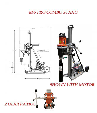 M-5 Pro Heavy Duty Combo Drill Stand 39" Mast