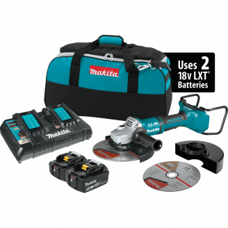 Makita XAG13PT1  18V X2 LXT® Lithium‑Ion (36V) Brushless Cordless 9 Paddle Switch Cut‑Off/Angle Grinder Kit, with Electric Brake (5.0Ah)