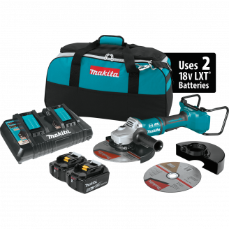 Makita XAG13PT1  18V X2 LXT® Lithium‑Ion (36V) Brushless Cordless 9" Paddle Switch Cut‑Off/Angle Grinder Kit, with Electric Brake (5.0Ah)